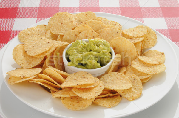 Chips mais tortilla picknicktafel voedsel product Stockfoto © MSPhotographic