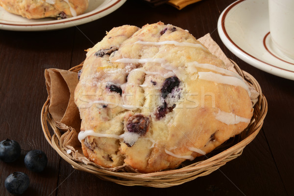 Blueberry scones in a basket Stock photo © MSPhotographic