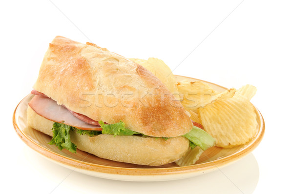 Italian sandwich on ciabatta bread Stock photo © MSPhotographic