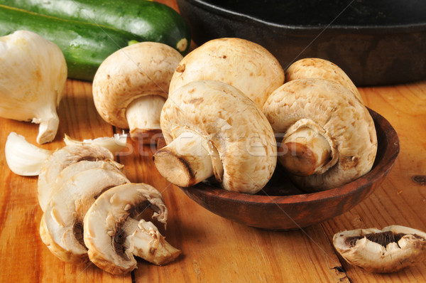 Champignons courgettes ail légumes fonte [[stock_photo]] © MSPhotographic