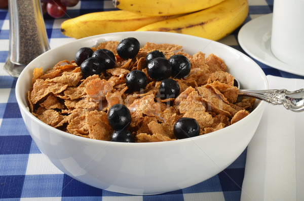 Bran flakes with blueberries Stock photo © MSPhotographic