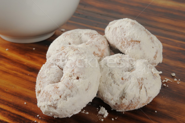 Powdered sugar cake donuts Stock photo © MSPhotographic