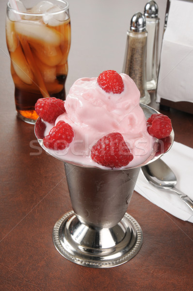 Frozen raspberry yogurt Stock photo © MSPhotographic