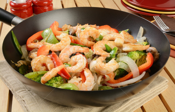 Shrimp stir fry Stock photo © MSPhotographic