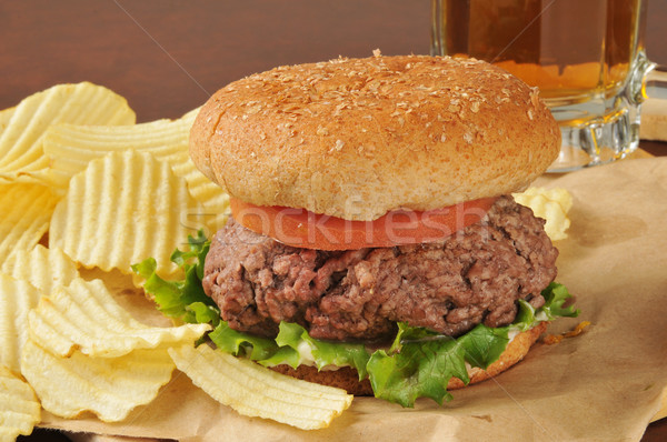 Thick hamburger Stock photo © MSPhotographic
