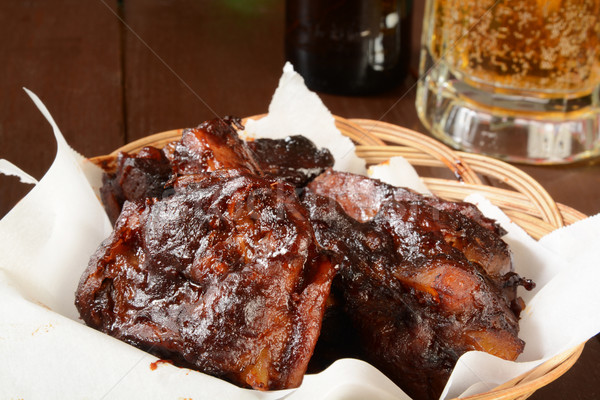 Barbecued pork ribs Stock photo © MSPhotographic