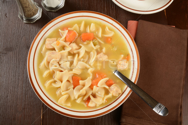 Chicken noodle soup Stock photo © MSPhotographic