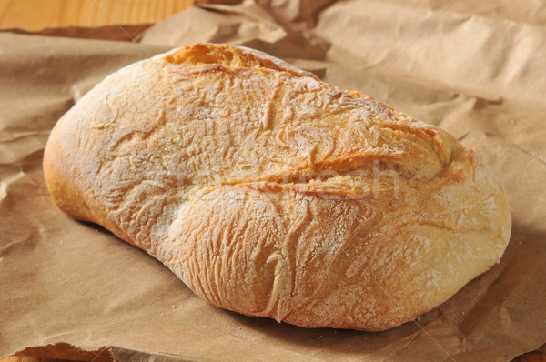 Ciabatta Loaf of Bread in Brown Paper Stock photo © MSPhotographic