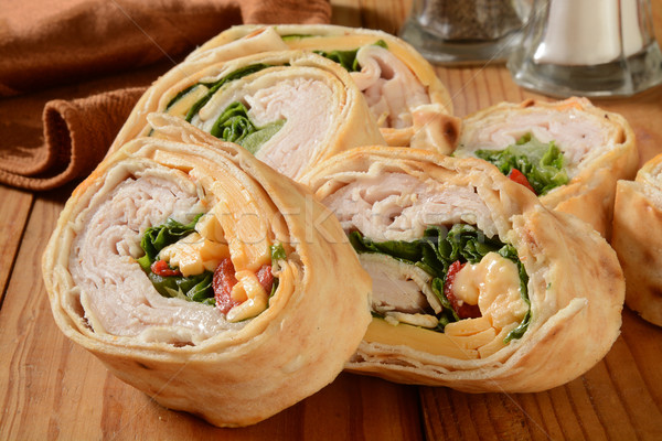 Turkey wrap sandwich Stock photo © MSPhotographic