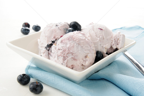 Stock photo: Gourmet blueberry ice cream 