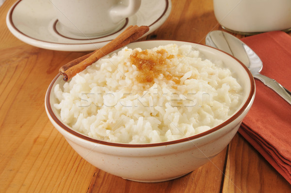 Boled rice with milk Stock photo © MSPhotographic