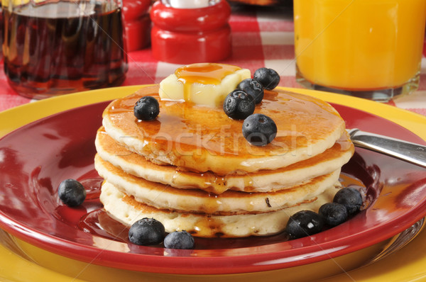 Pancakes with blueberries Stock photo © MSPhotographic