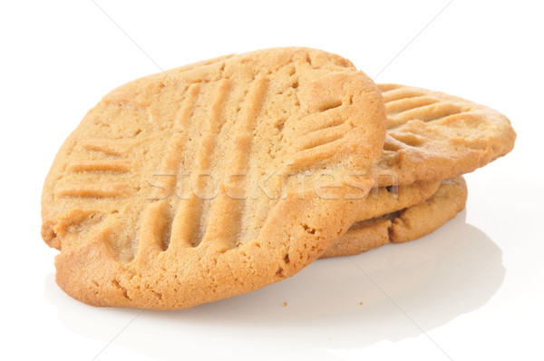 Unt de arahide cookie-uri alb proaspăt Imagine de stoc © MSPhotographic
