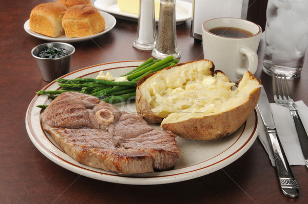 Lamb chop dinner Stock photo © MSPhotographic