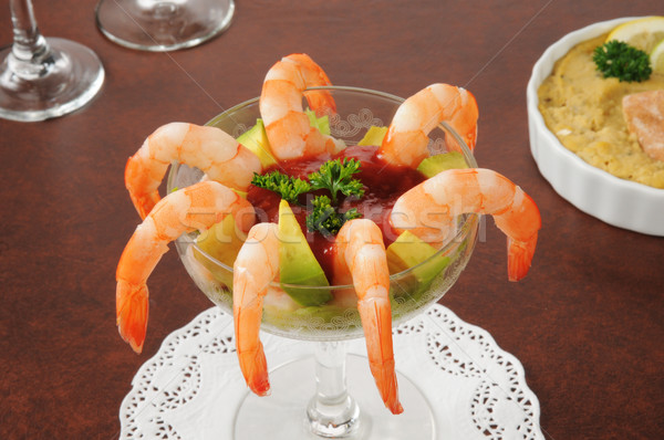 Shrimp cocktail with avocado Stock photo © MSPhotographic