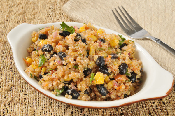 Healthy black bean and quinoa salad Stock photo © MSPhotographic