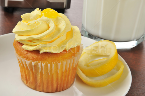 Cupcake with lemon frosting Stock photo © MSPhotographic