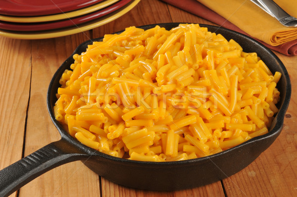 Macaroni fromages fonte dîner déjeuner plaques [[stock_photo]] © MSPhotographic