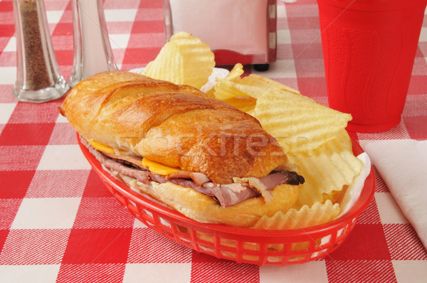 Roast beef sub sandwich Stock photo © MSPhotographic