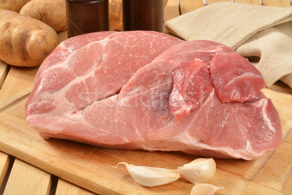Uncooked pork roast Stock photo © MSPhotographic