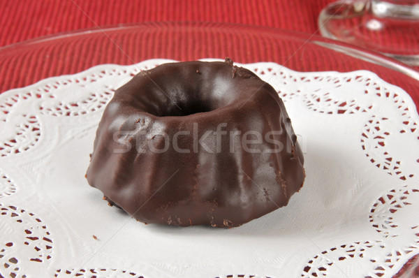 Chocolate covered bundt cake close up Stock photo © MSPhotographic