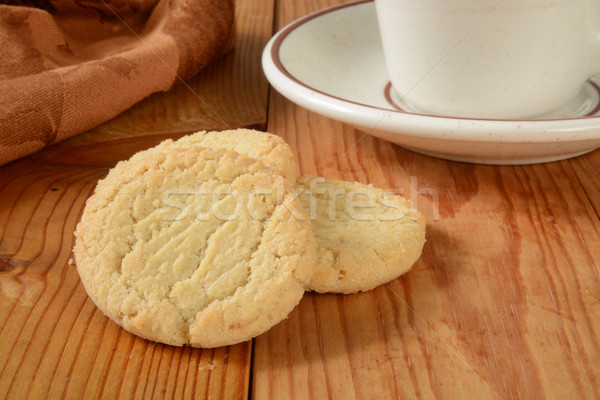 Glutensiz şeker kurabiye fincan kahve Stok fotoğraf © MSPhotographic