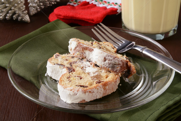 Christmas stollen and egg nog Stock photo © MSPhotographic