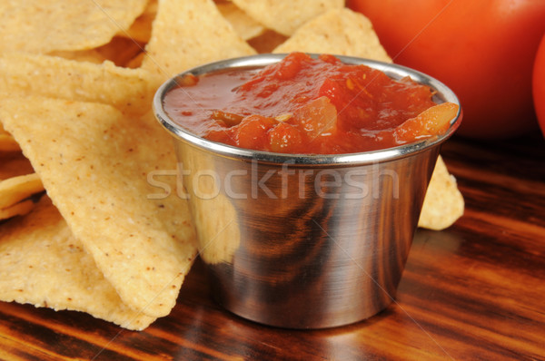 Chipsuri salsa porumb superficial câmp Imagine de stoc © MSPhotographic