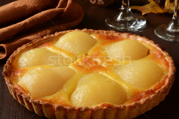 Poire tarte peu profond domaine accent [[stock_photo]] © MSPhotographic