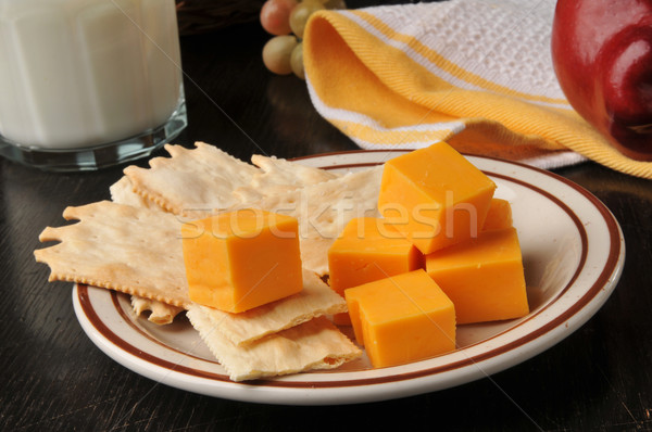 Flatbread crackers and cheese Stock photo © MSPhotographic