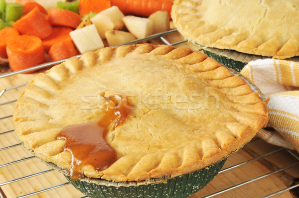Beef pot pie on a cooling rack Stock photo © MSPhotographic