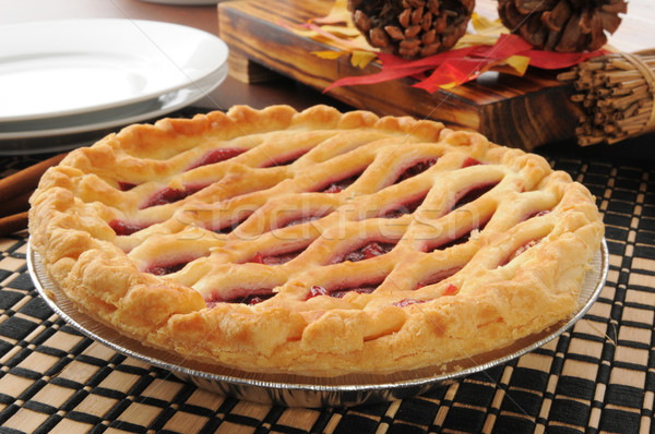 Whole cherry pie Stock photo © MSPhotographic