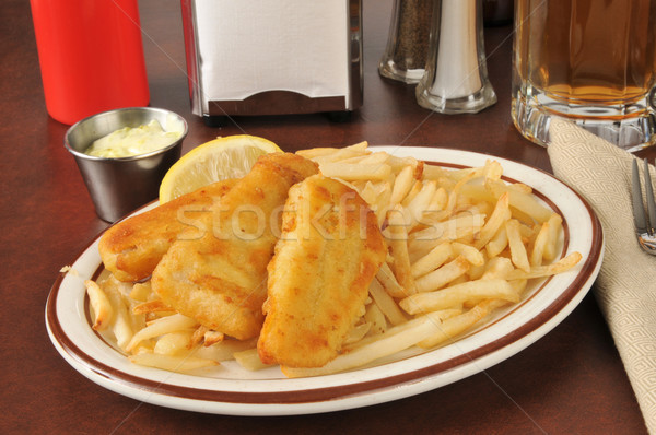 Fish and french fries Stock photo © MSPhotographic