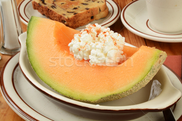 Cantaloupe with raisin toast Stock photo © MSPhotographic