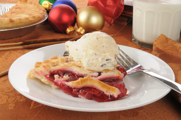 Cherry pie at Christmas Stock photo © MSPhotographic