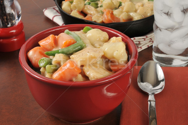 Poulet coloré bol viande repas Photo stock © MSPhotographic