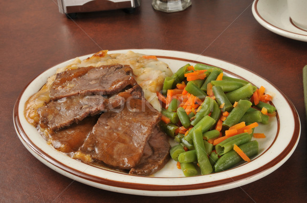 Roast beef dinner Stock photo © MSPhotographic