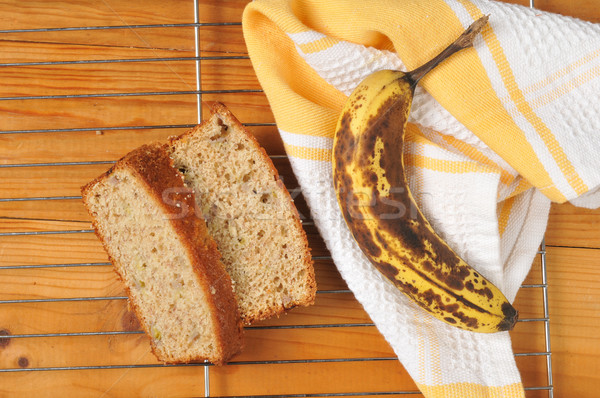 Foto d'archivio: Banana · pane · fresche · raffreddamento · rack