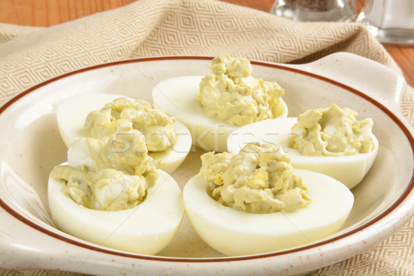 Stock photo: Egg salad appetizers