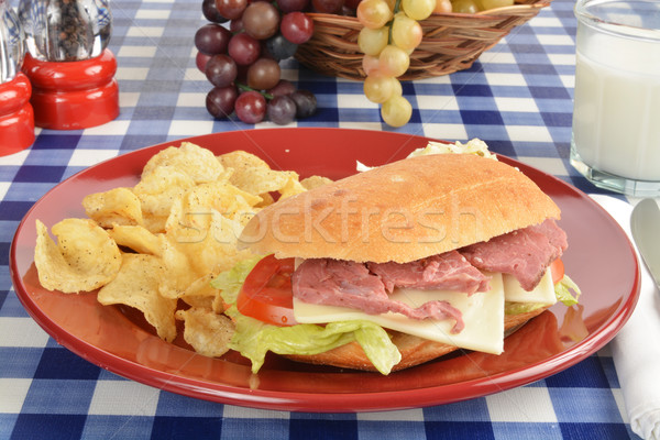 Roast beef sandwich Stock photo © MSPhotographic