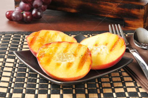 Grilled peaches Stock photo © MSPhotographic