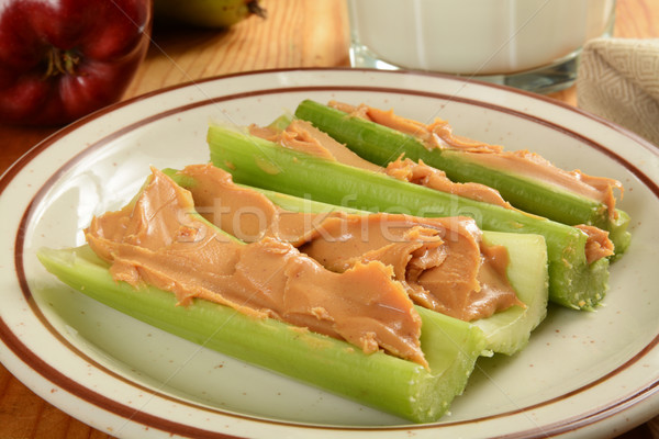 Celery and peanut butter Stock photo © MSPhotographic