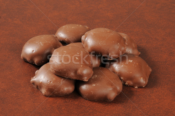 Karamell dió közelkép étel édesség Stock fotó © MSPhotographic