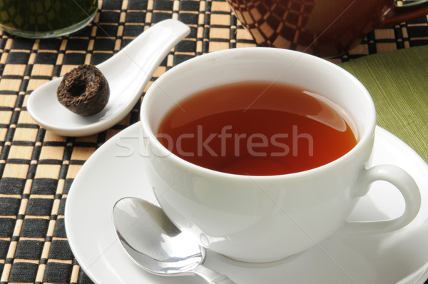 Stock photo: Cup of pu-erh tea