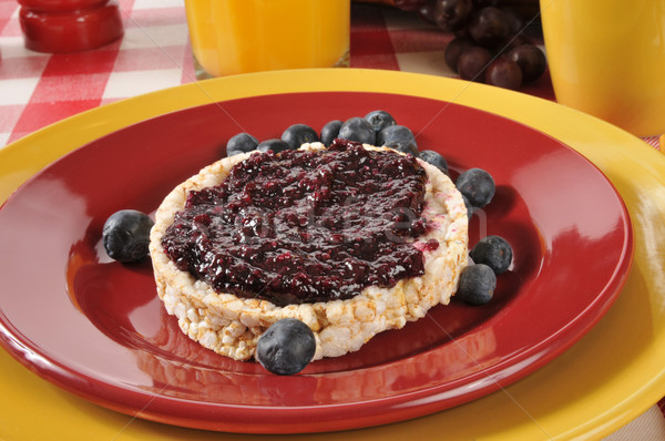 Blueberry jam on a rice cake Stock photo © MSPhotographic