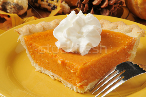 Patata dolce torta primo piano fetta autunno dessert Foto d'archivio © MSPhotographic