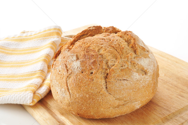 Bochenek pieczywo pełnoziarniste deska do krojenia żywności pszenicy biały Zdjęcia stock © MSPhotographic