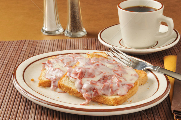 Chipped beef on toast Stock photo © MSPhotographic