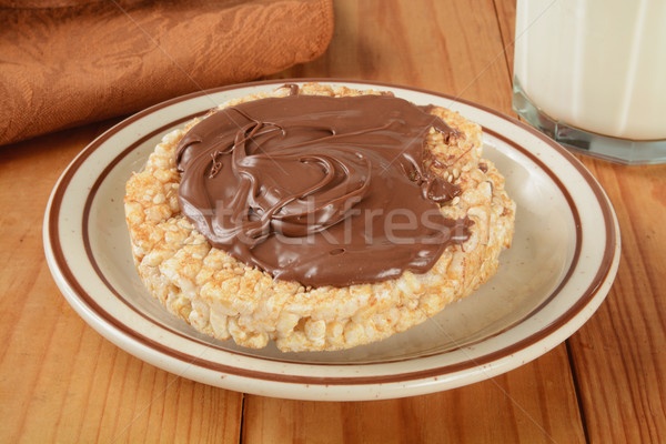Rijst cake gezonde gebak hazelnoot glas Stockfoto © MSPhotographic