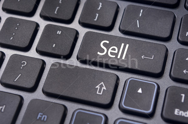 Vendre concepts bourse un message clavier quelque chose [[stock_photo]] © mtkang